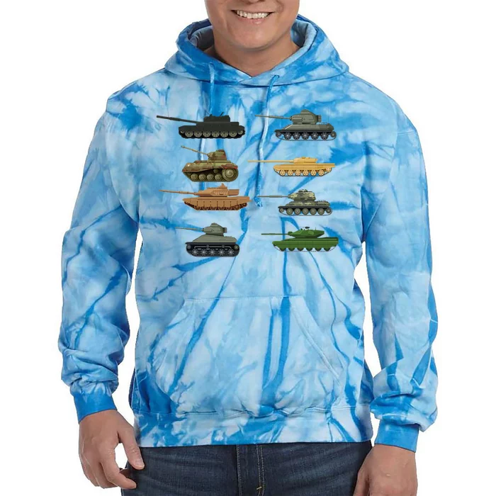 Tank Military Birthday Tie Dye Hoodie