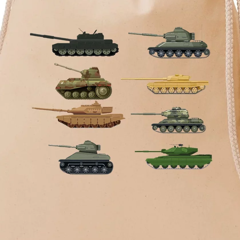 Tank Military Birthday Drawstring Bag