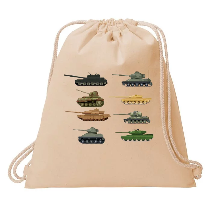 Tank Military Birthday Drawstring Bag