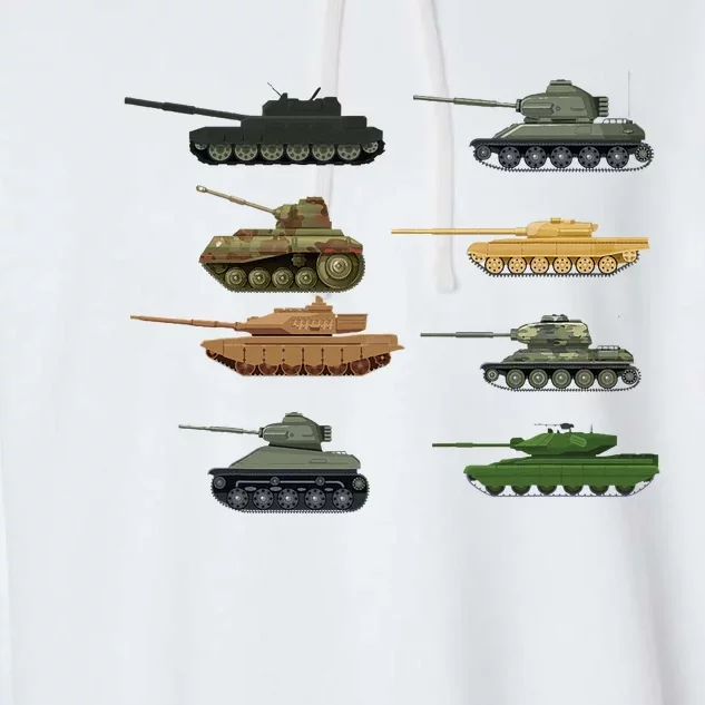 Tank Military Birthday Garment-Dyed Fleece Hoodie