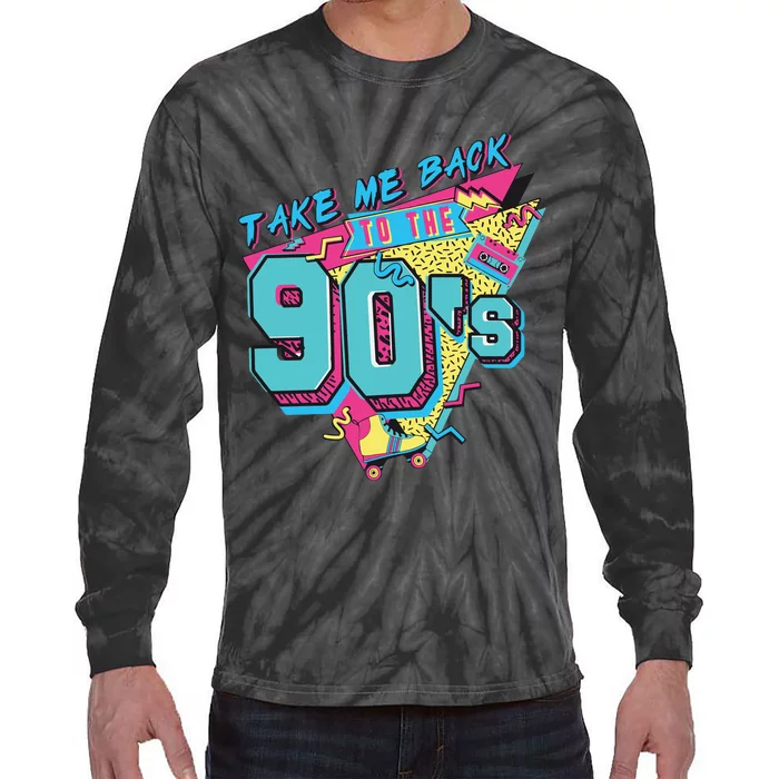 Take Me Back To The 90S Party Tie-Dye Long Sleeve Shirt