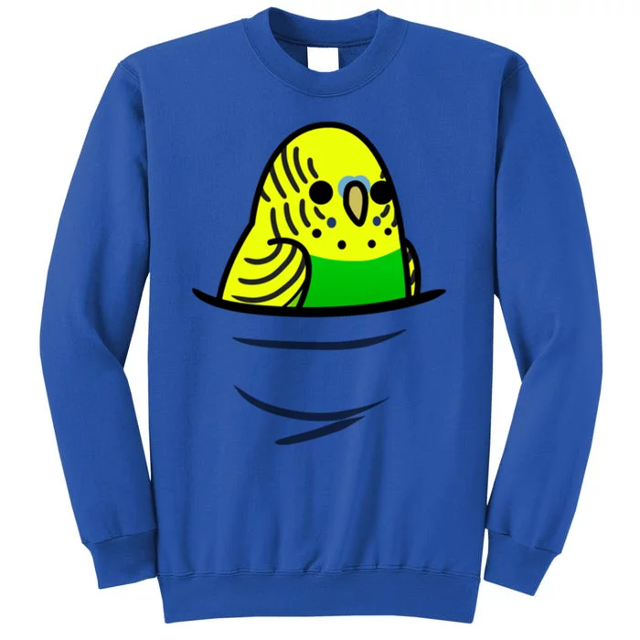 Too Many Birds! Yellow N&X27; Green Budgie Tall Sweatshirt