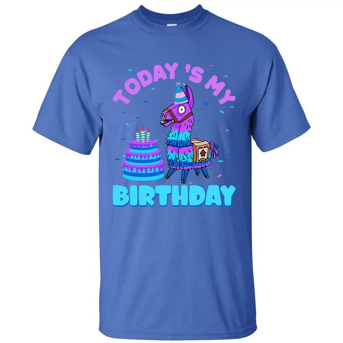 Todays My Birthday Llama Family Party Decorations Tall T-Shirt