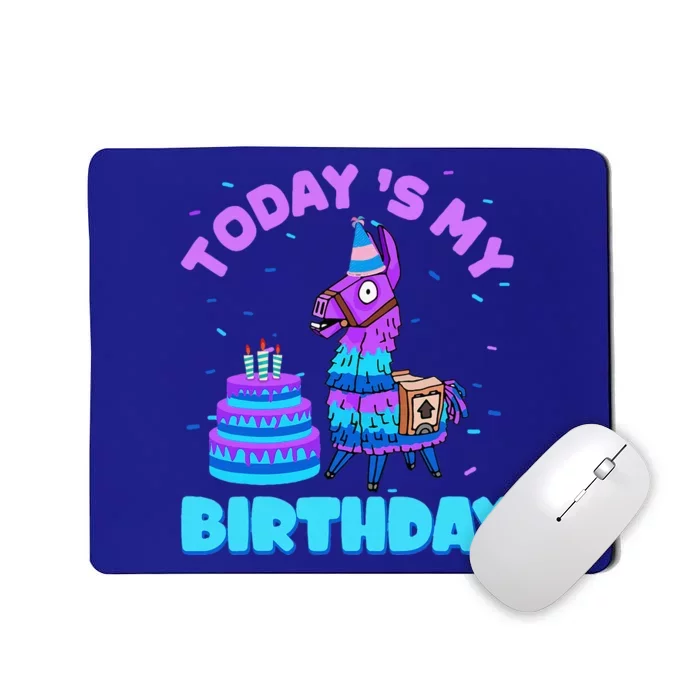 Todays My Birthday Llama Family Party Decorations Mousepad