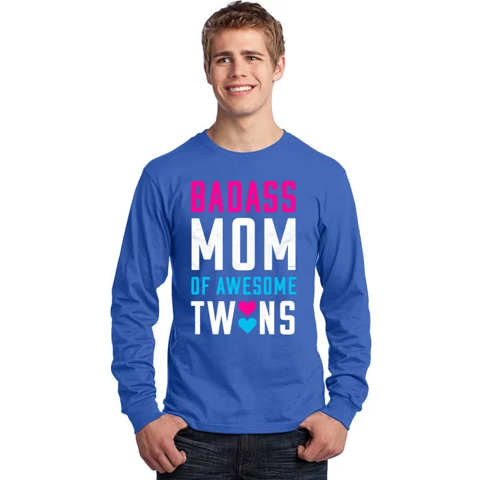 Twin Mom Badass Mom Of Twins Awesome Twins Gift Tall Long Sleeve T-Shirt