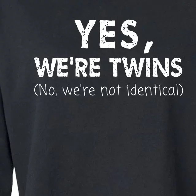 Twin Matching Brother Sister Twins Siblings Fraternal Cropped Pullover Crew