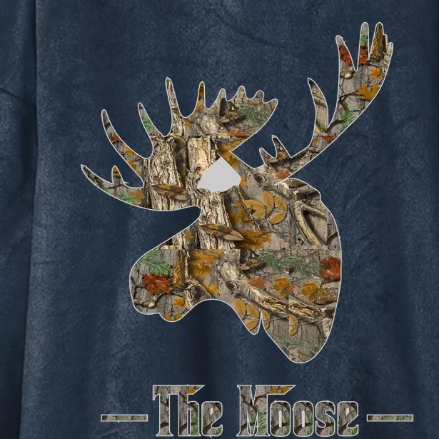 The Moose Camouflage Hooded Wearable Blanket