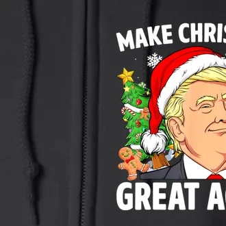 Trump Make Christmas Great Again Ugly Christmas Sweaters Full Zip Hoodie