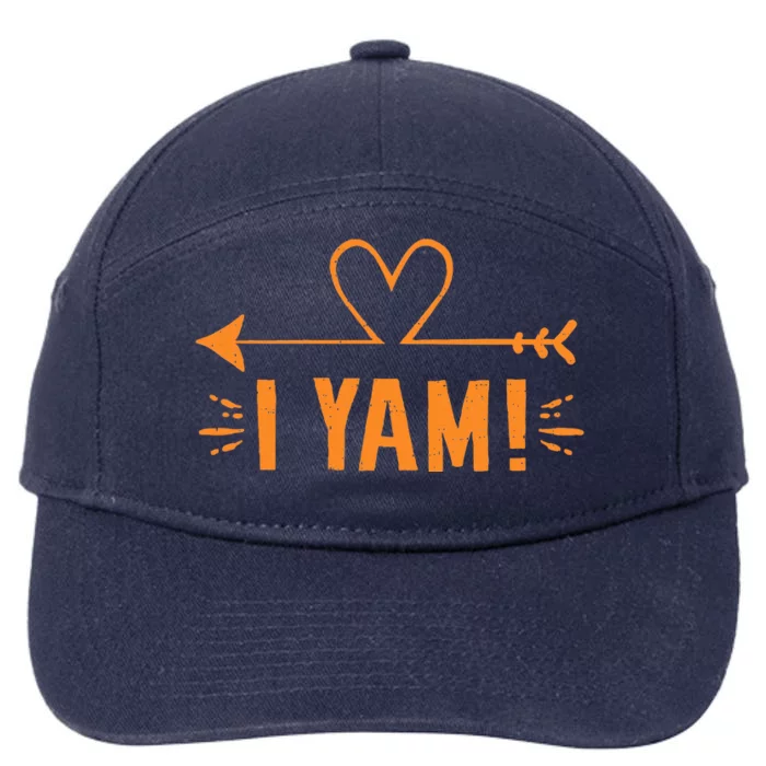 Thanksgiving Matching Couple She's My Sweet Potato I Yam Set 7-Panel Snapback Hat