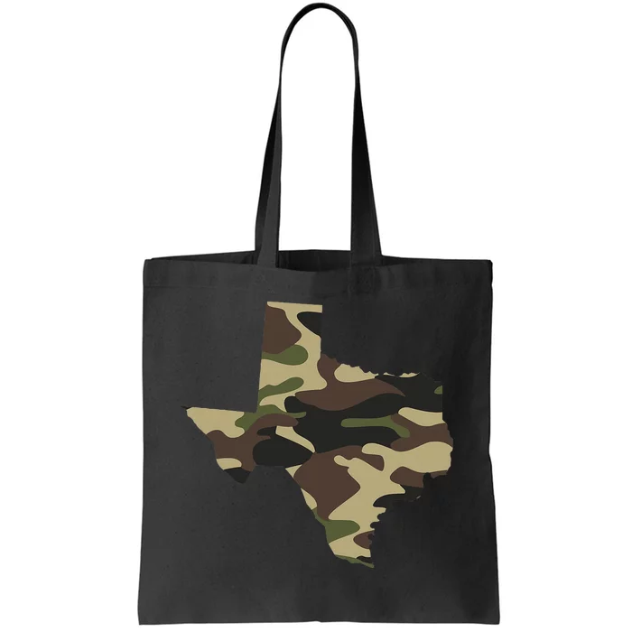 Texas Military Camo State Outline Tote Bag