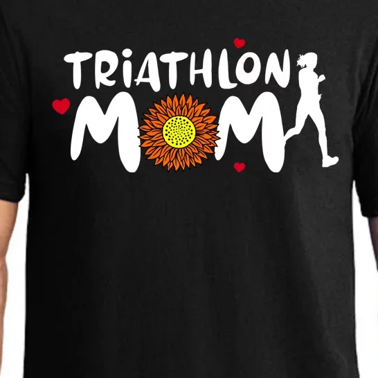 Triathlon Mom Cute Triathlon Funny Gift Pajama Set