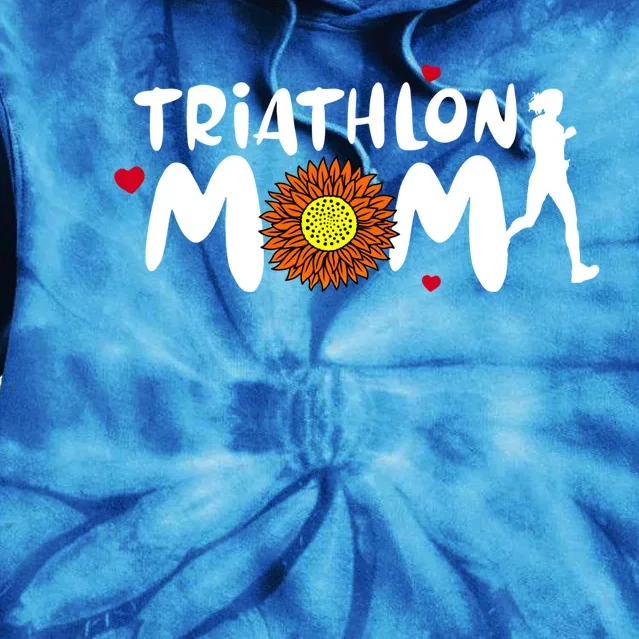 Triathlon Mom Cute Triathlon Funny Gift Tie Dye Hoodie