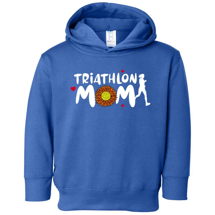 Triathlon Mom Cute Triathlon Funny Gift Toddler Hoodie