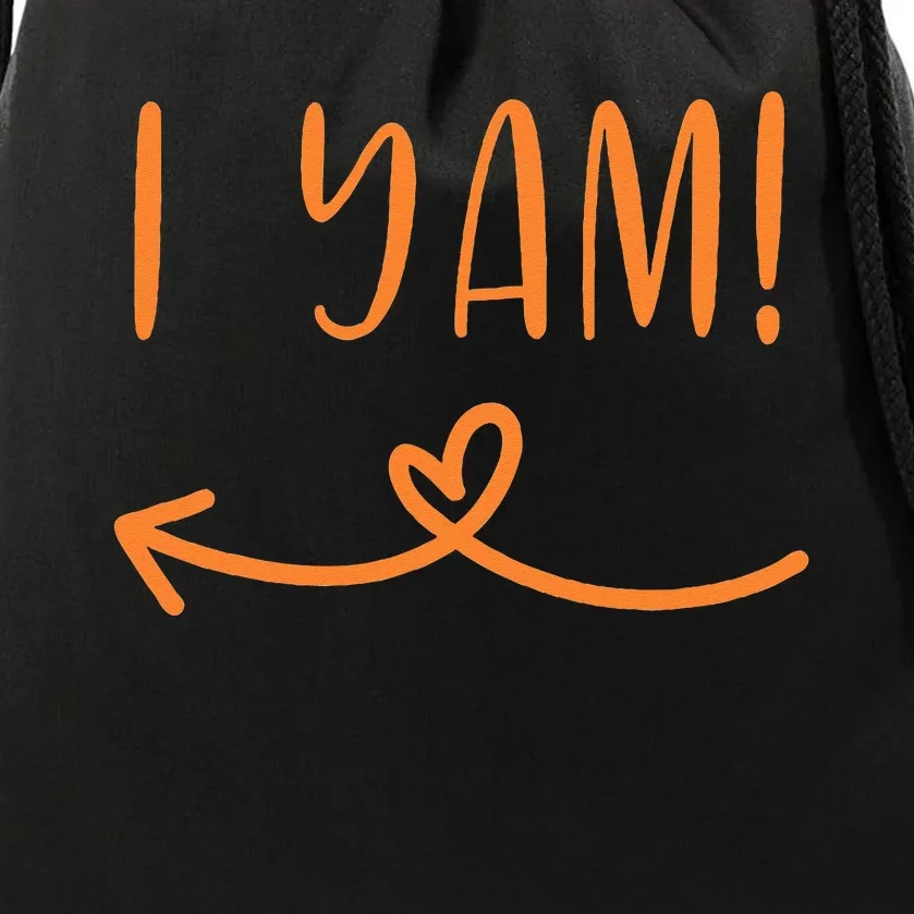 Thanksgiving Matching Couple Shes My Sweet Potato I Yam Set Drawstring Bag