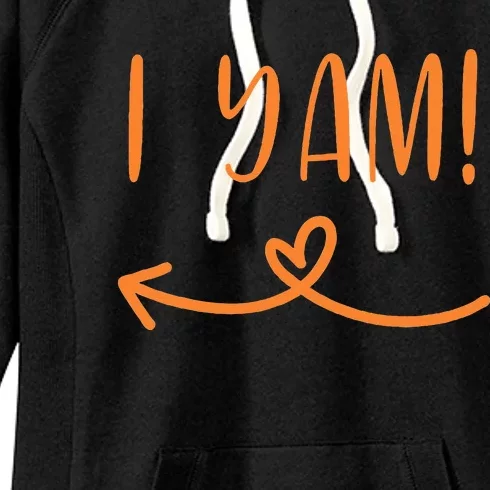 Thanksgiving Matching Couple Shes My Sweet Potato I Yam Set Women's Fleece Hoodie