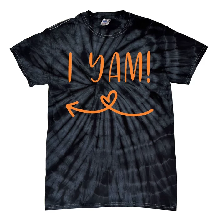 Thanksgiving Matching Couple Shes My Sweet Potato I Yam Set Tie-Dye T-Shirt