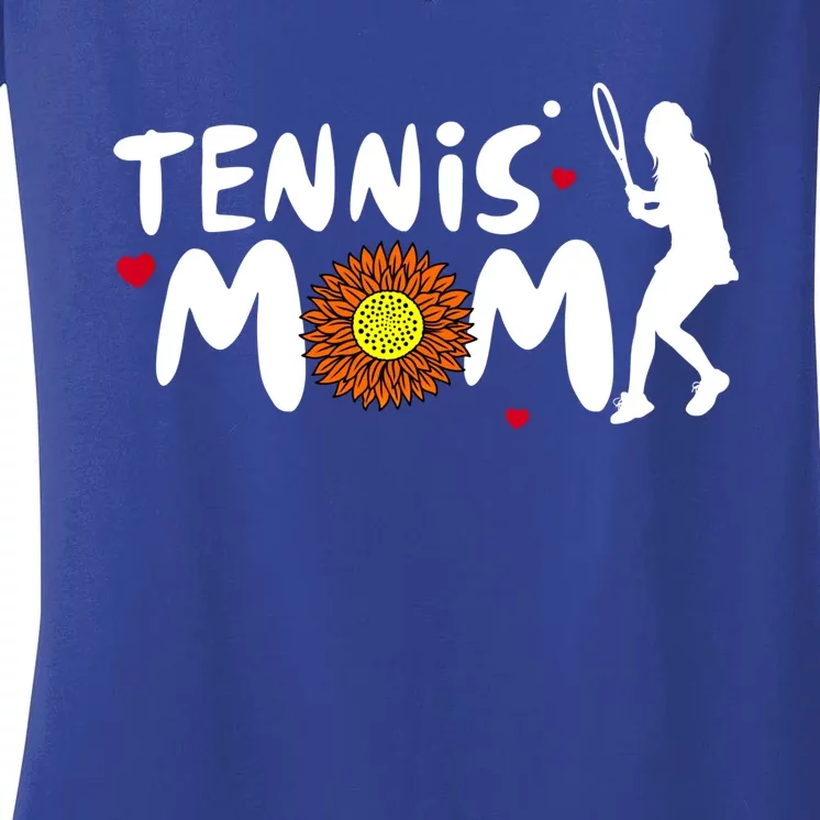 Tennis Mom Cute Tennis Gift Women's V-Neck T-Shirt