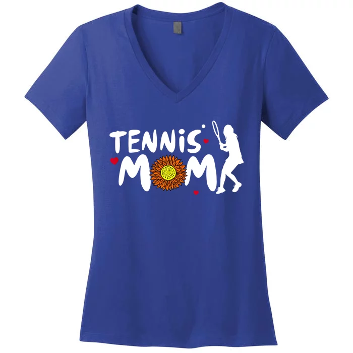 Tennis Mom Cute Tennis Gift Women's V-Neck T-Shirt