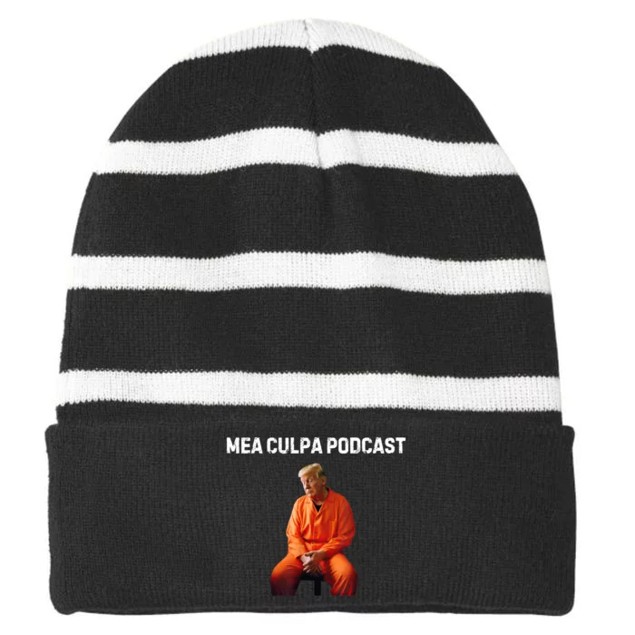 Trump Mea Culpa Podcas Michael Cohen Striped Beanie with Solid Band