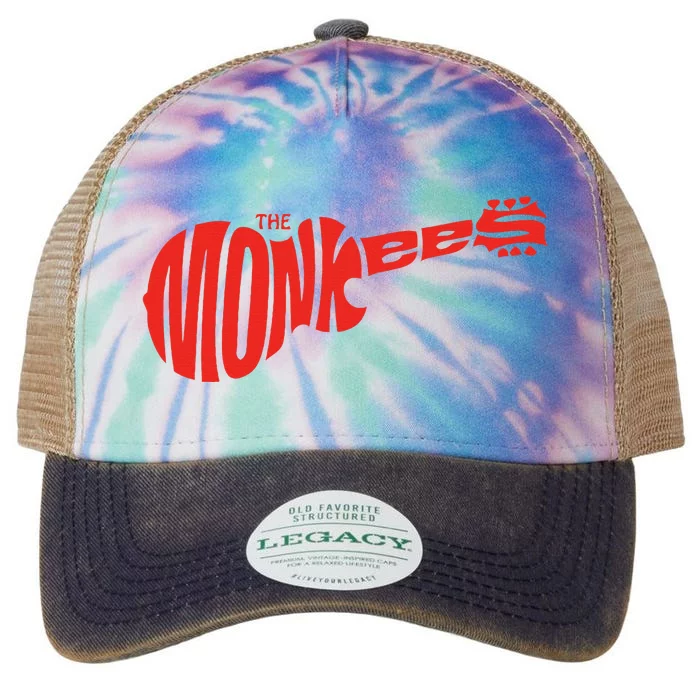 The Monkees Classic Red Guitar Logo White Legacy Tie Dye Trucker Hat