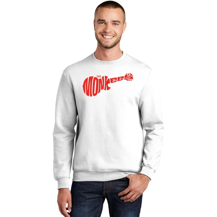 The Monkees Classic Red Guitar Logo White Sweatshirt