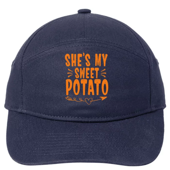 Thanksgiving Matching Couple SheS My Sweet Potato I Yam 7-Panel Snapback Hat