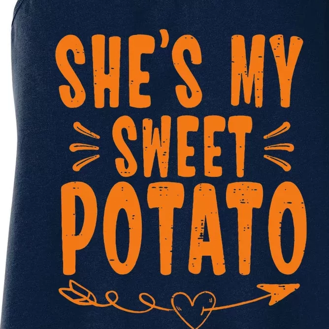 Thanksgiving Matching Couple SheS My Sweet Potato I Yam Women's Racerback Tank