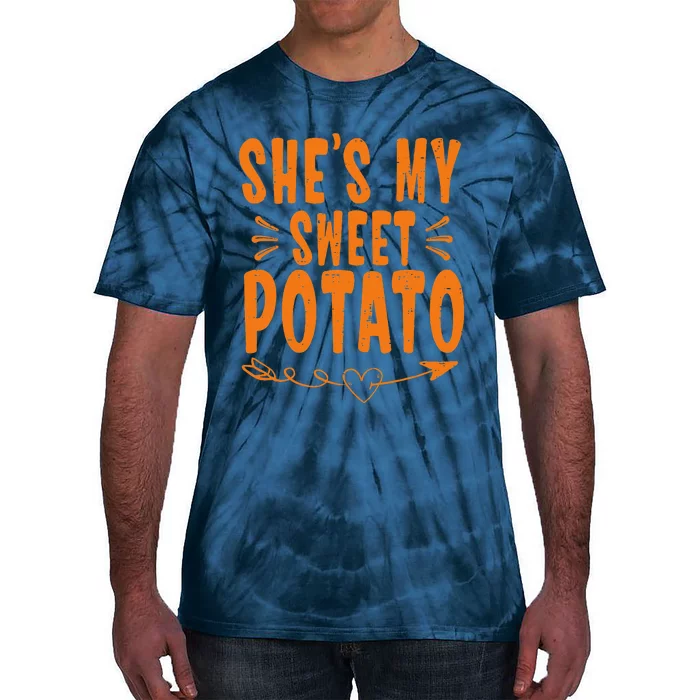 Thanksgiving Matching Couple SheS My Sweet Potato I Yam Tie-Dye T-Shirt