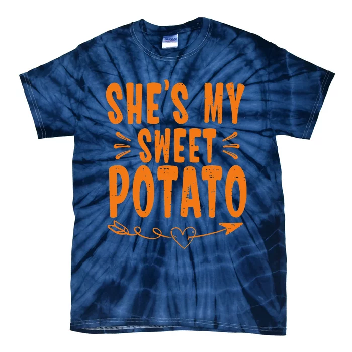 Thanksgiving Matching Couple SheS My Sweet Potato I Yam Tie-Dye T-Shirt