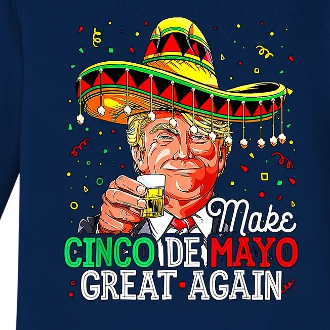 Trump Make Cinco De Mayo Great Again Baby Long Sleeve Bodysuit