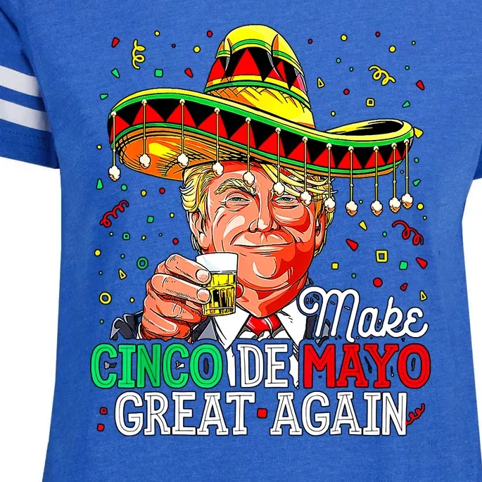 Trump Make Cinco De Mayo Great Again Enza Ladies Jersey Football T-Shirt