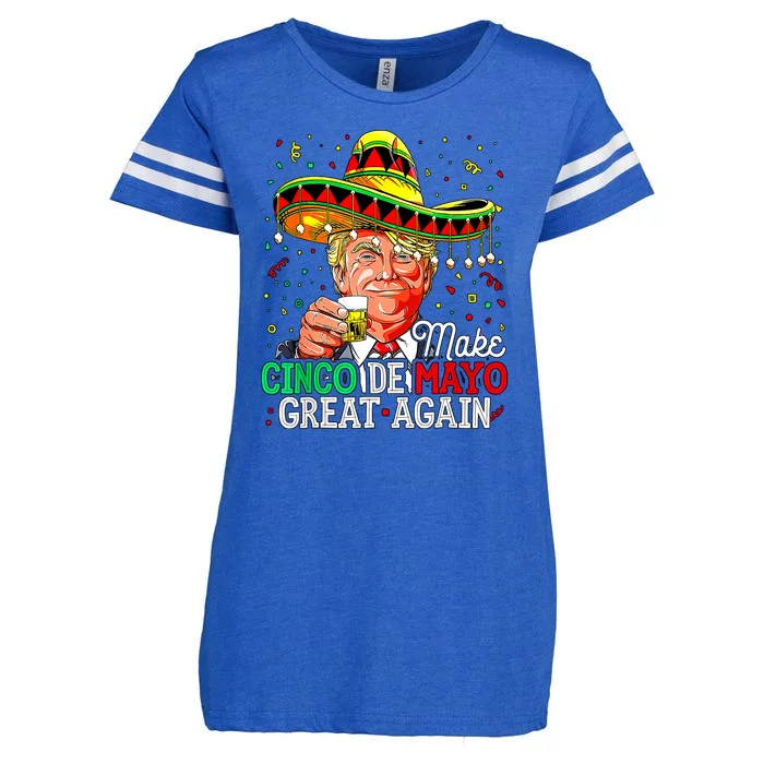 Trump Make Cinco De Mayo Great Again Enza Ladies Jersey Football T-Shirt