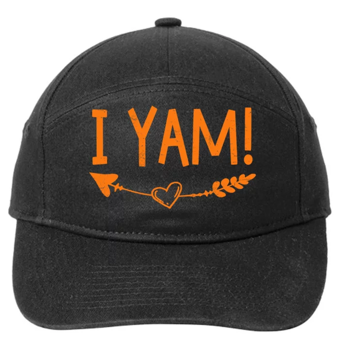 Thanksgiving Matching Couple SheS My Sweet Potato I Yam 7-Panel Snapback Hat