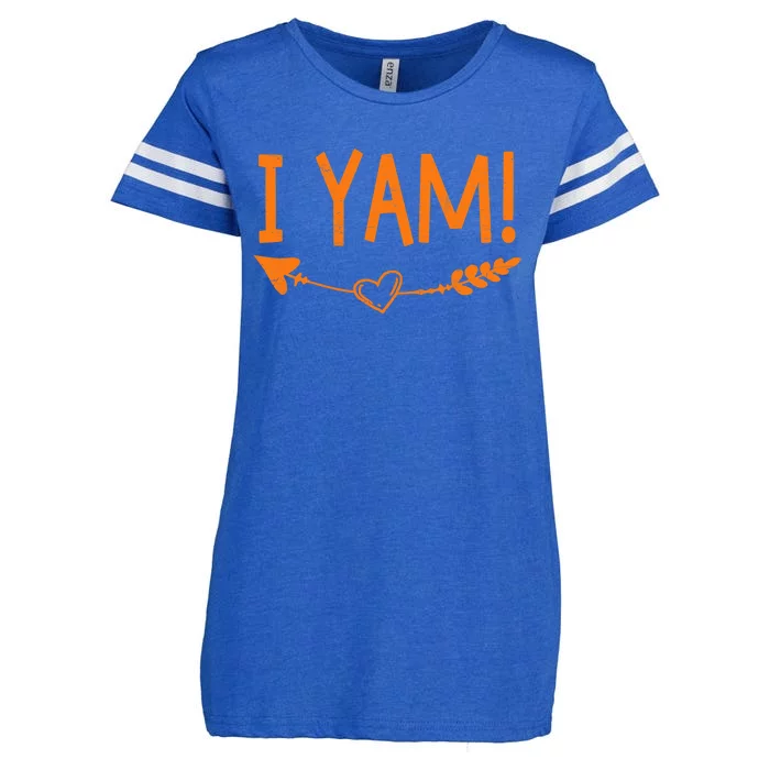 Thanksgiving Matching Couple SheS My Sweet Potato I Yam Enza Ladies Jersey Football T-Shirt