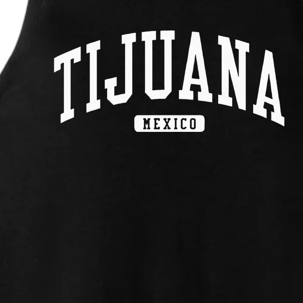 Tijuana Mexico College University Style Ladies Tri-Blend Wicking Tank