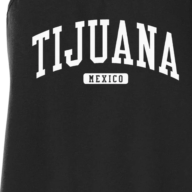 Tijuana Mexico College University Style Women's Racerback Tank