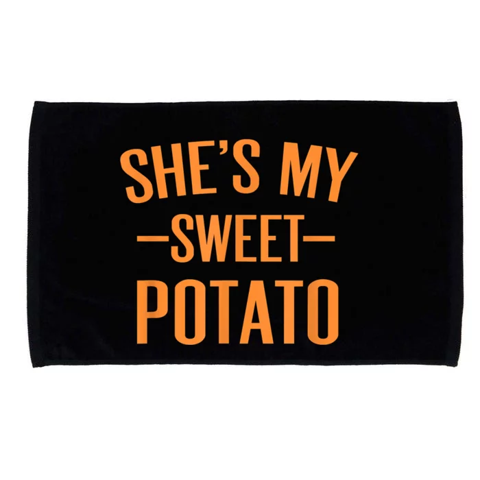 Thanksgiving Matching Couples She's My Sweet Potato I Yam Microfiber Hand Towel