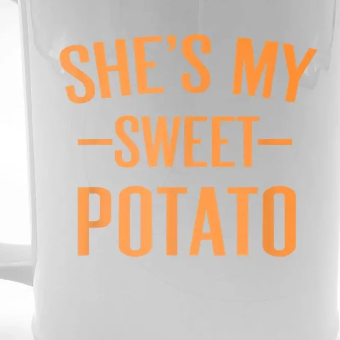 Thanksgiving Matching Couples She's My Sweet Potato I Yam Front & Back Beer Stein