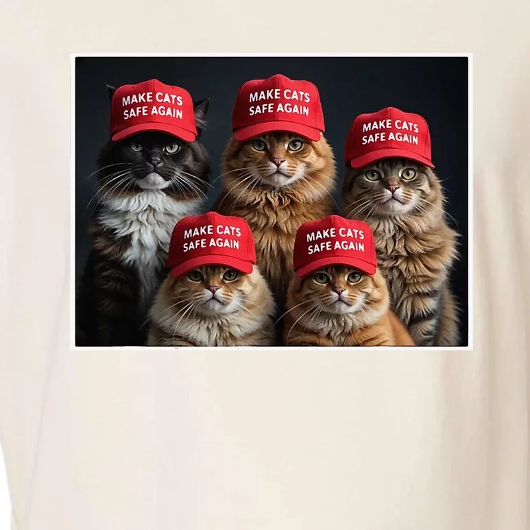 Trump Make Cats Safe Again Red Hat 2024 Debate Garment-Dyed Women's Muscle Tee