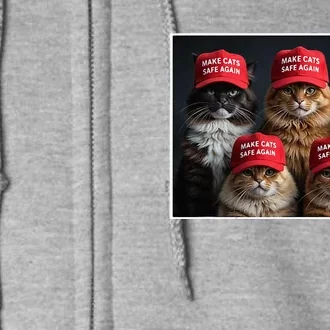 Trump Make Cats Safe Again Red Hat 2024 Debate Full Zip Hoodie