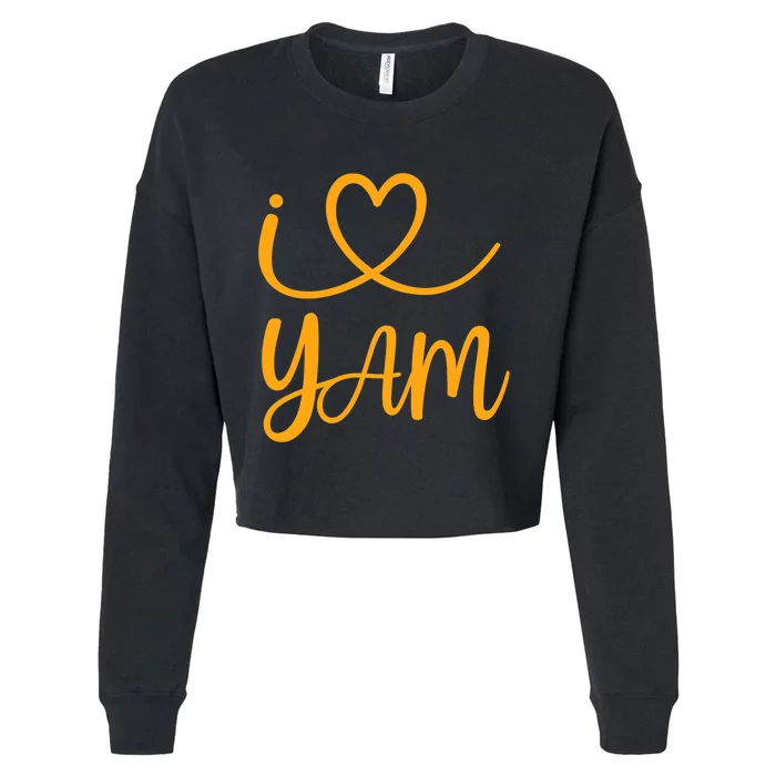 Thanksgiving Matching Couples She's My Sweet Potato I Yam Cropped Pullover Crew