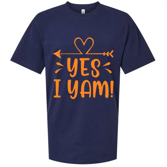 Thanksgiving Matching Couple SheS My Sweet Potato I Yam Set Sueded Cloud Jersey T-Shirt