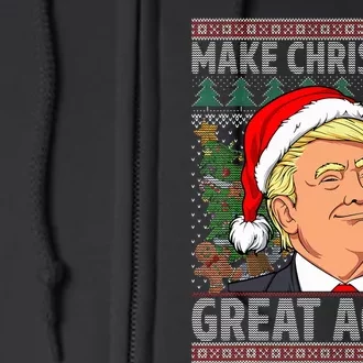 Trump Make Christmas Great Again Ugly Christmas Sweaters Full Zip Hoodie