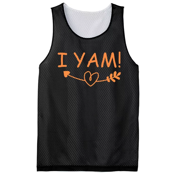 Thanksgiving Matching Couples She's My Sweet Potato I Yam Mesh Reversible Basketball Jersey Tank