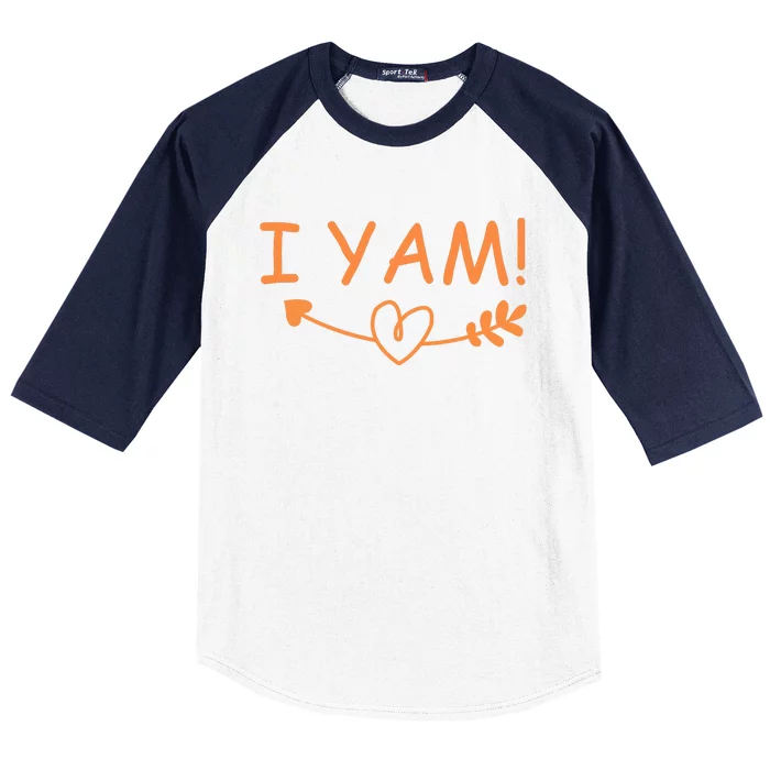 Thanksgiving Matching Couples She's My Sweet Potato I Yam Baseball Sleeve Shirt