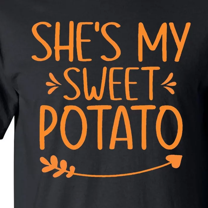 Thanksgiving Matching Couples Outfit Sweet Potato Yes I Yam Tall T-Shirt