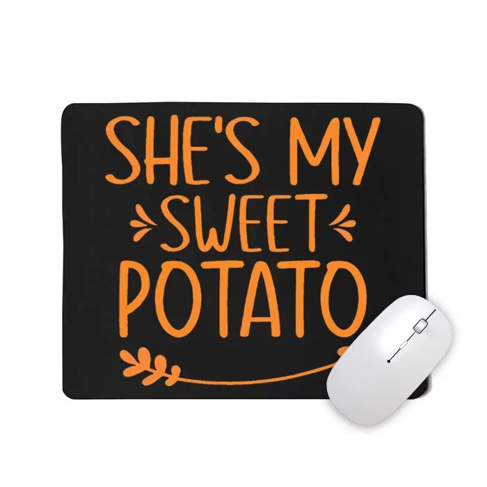 Thanksgiving Matching Couples Outfit Sweet Potato Yes I Yam Mousepad