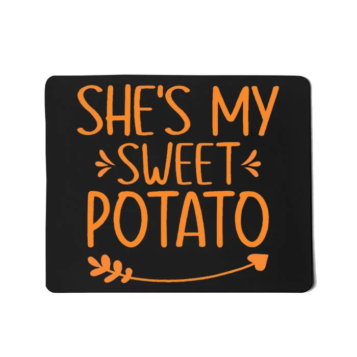 Thanksgiving Matching Couples Outfit Sweet Potato Yes I Yam Mousepad