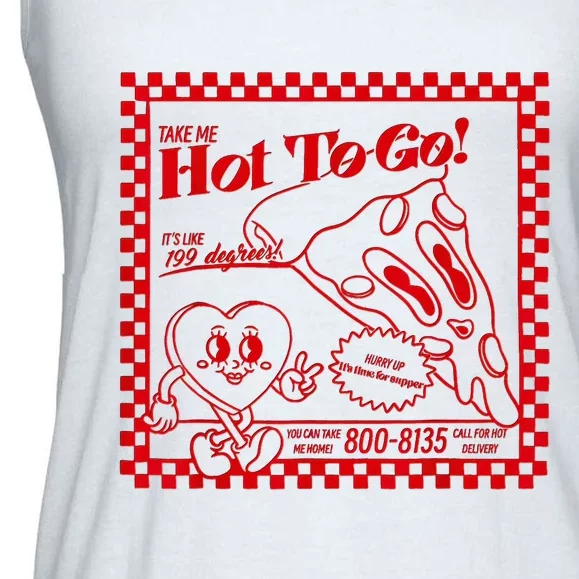 The Midwest Call Me Hot Pizza Hot To Go Ladies Essential Flowy Tank