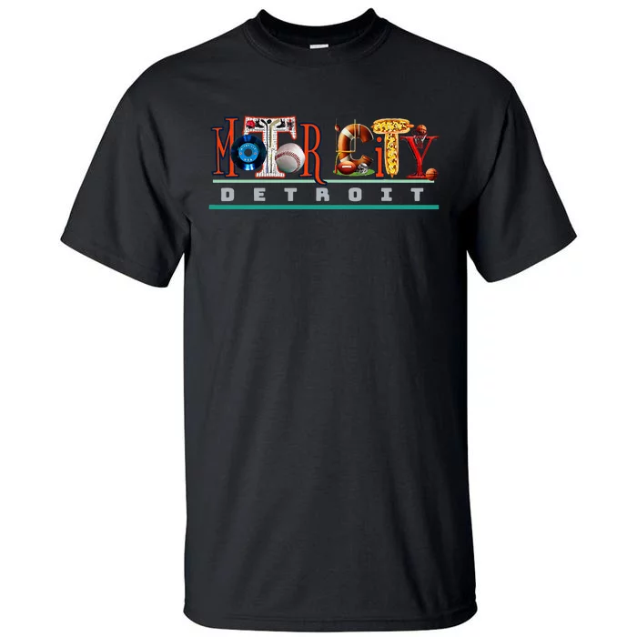 The Motor City Love A Detroit Team Fan Tall T-Shirt